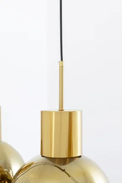 Discount KARE Design Lampa wisząca złota 4L stal i szkło 110 cm - KARE