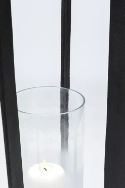 Clearance KARE Design Latarenka loft duża czarna aluminium i szło 22x61 cm - KARE