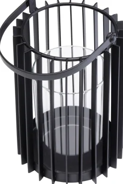 Online KARE Design Latarenka z uchwytem stalowa czarna Ø16x32 cm - KARE
