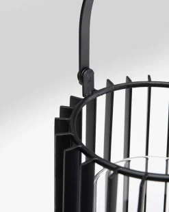 Online KARE Design Latarenka z uchwytem stalowa czarna Ø16x32 cm - KARE