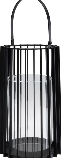 Online KARE Design Latarenka z uchwytem stalowa czarna Ø22x50 cm - KARE