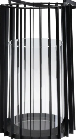 Online KARE Design Latarenka z uchwytem stalowa czarna Ø22x50 cm - KARE