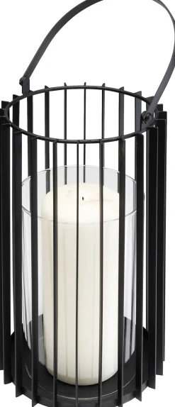 Online KARE Design Latarenka z uchwytem stalowa czarna Ø22x50 cm - KARE