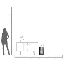 Online KARE Design Latarenka z uchwytem stalowa czarna Ø22x50 cm - KARE