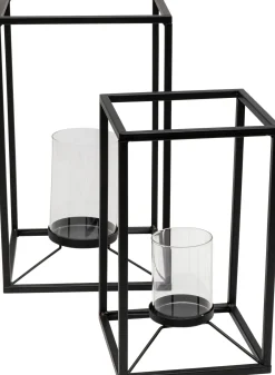 Online KARE Design Latarenki czarne loft stalowe 2-set - KARE