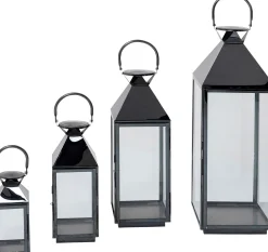 Sale KARE Design Latarenki Giardino (4-set) czarne - KARE