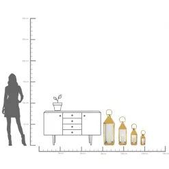 Outlet KARE Design Latarenki Giardino (4-set) złote - KARE