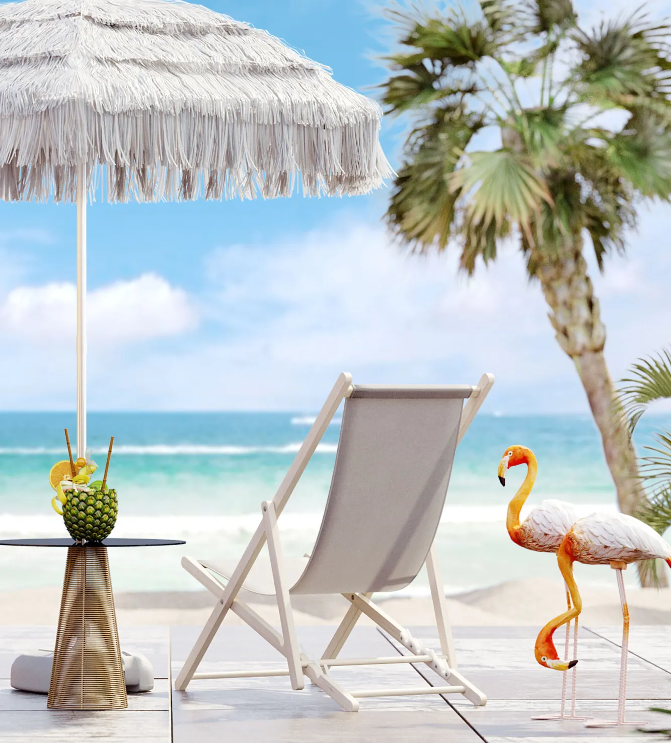 Fashion KARE Design Leżak Easy Summer 56x96 cm szary - KARE