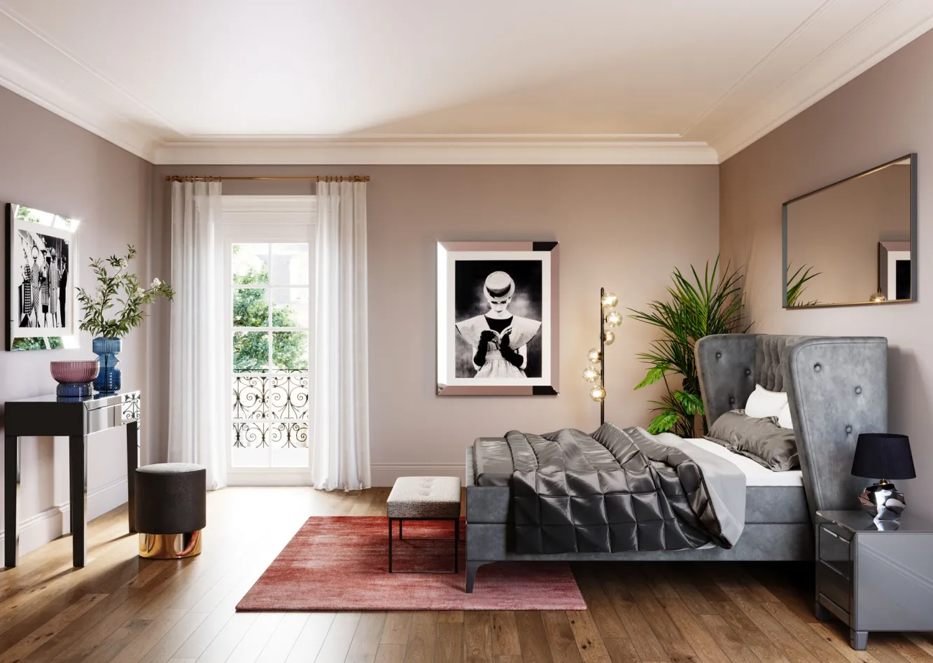 Sale KARE Design Lustro Bella 80x160 cm czarne - KARE