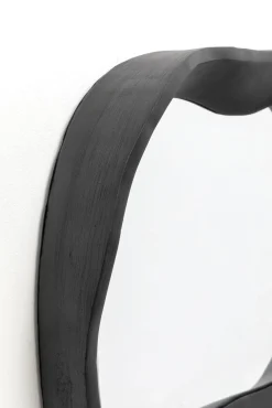 Discount KARE Design Lustro ścienne czarne loft asymetryczne 40x34 cm - KARE