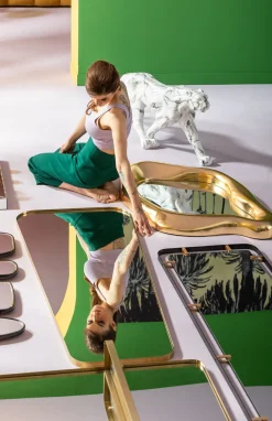 Hot KARE Design Lustro ścienne nowoczesne rama złota 65x160 cm - KARE