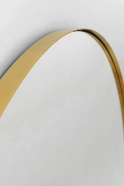 Clearance KARE Design Lustro ścienne nowoczesne rama złota 110x70 cm półkole - KARE