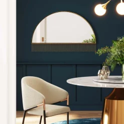 Clearance KARE Design Lustro ścienne nowoczesne rama złota 110x70 cm półkole - KARE