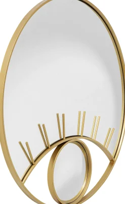 Best KARE Design Lustro ścienne okrągłe złote motyw oka Ø100 cm - KARE