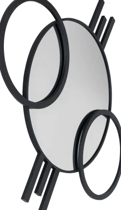 Hot KARE Design Lustro ścienne z czarną stalową ramą 124x119 cm - KARE