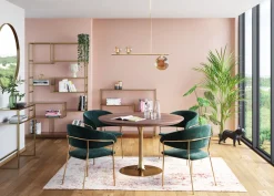 Clearance KARE Design Lustro Curve MO ∅100 cm mosiężne - KARE