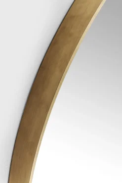Clearance KARE Design Lustro Curve MO ∅100 cm mosiężne - KARE