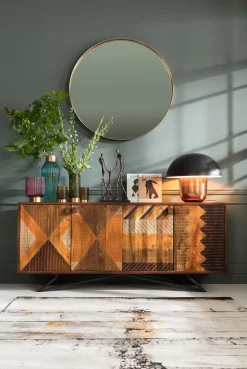 Clearance KARE Design Lustro Curve MO ∅100 cm mosiężne - KARE