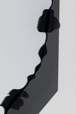 Outlet KARE Design Lustro do salonu czarne stalowe efekt eksplozji 90x90 cm - KARE