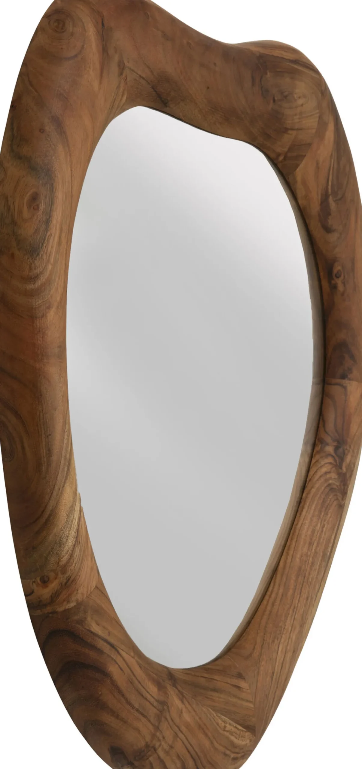 Hot KARE Design Lustro do salonu rama z drewna akacjowego brązowa 80x78 cm - KARE