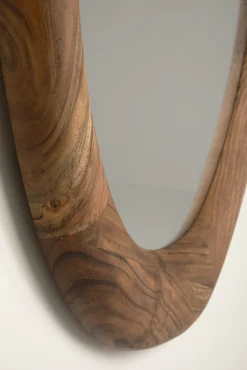 Hot KARE Design Lustro do salonu rama z drewna akacjowego brązowa 80x78 cm - KARE