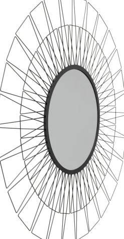 Fashion KARE Design Lustro okrągłe rama czarna stalowa Ø95 cm - KARE