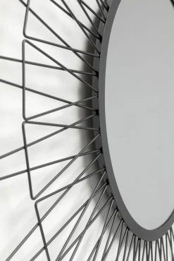 Fashion KARE Design Lustro okrągłe rama czarna stalowa Ø95 cm - KARE