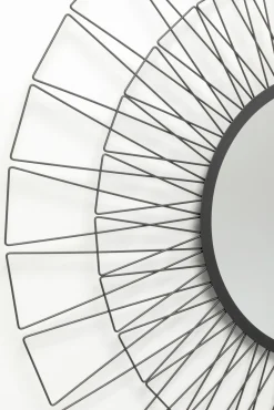 Fashion KARE Design Lustro okrągłe rama czarna stalowa Ø95 cm - KARE