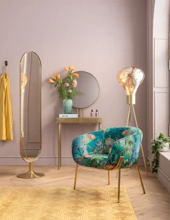 Discount KARE Design Lustro stojące Curve MO 40x170 cm mosiężne - KARE