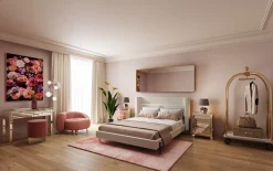 Clearance KARE Design Lustro stojące Curve Rectangular 200x70cm mosiężne - KARE