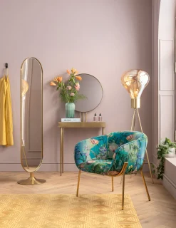 Discount KARE Design Lustro stojące Curve 40x170 cm złote - KARE