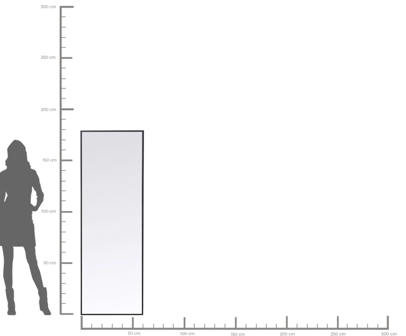 Hot KARE Design Lustro wiszące Bella 60x180 cm czarne - KARE