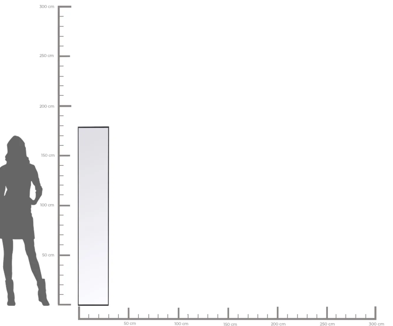 Fashion KARE Design Lustro wiszące Bella 30x180 cm czarne - KARE