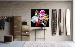 Discount KARE Design Lustro wiszące Clip 177x32 cm mosiężne - KARE