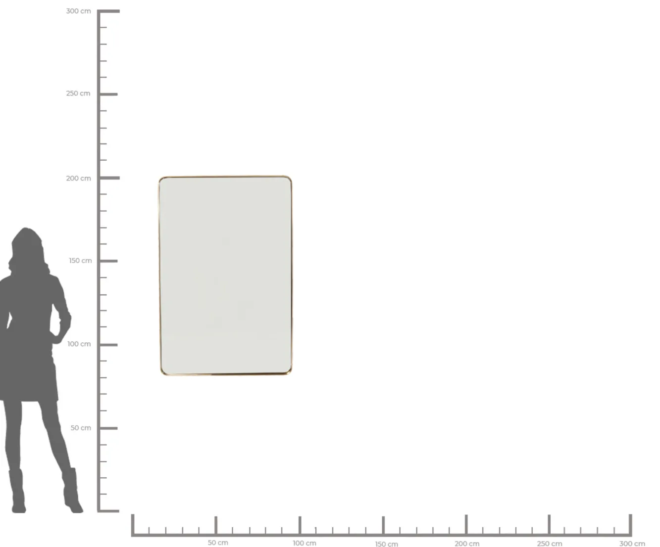 Online KARE Design Lustro wiszące Curve Rectangular 120x80 cm mosiężne - KARE