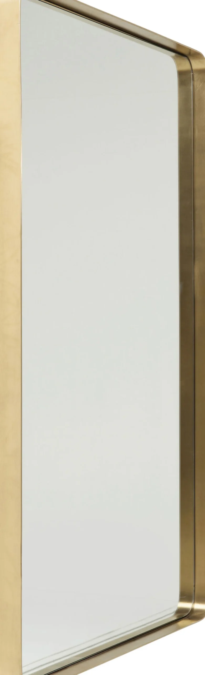 Online KARE Design Lustro wiszące Curve Rectangular 120x80 cm mosiężne - KARE