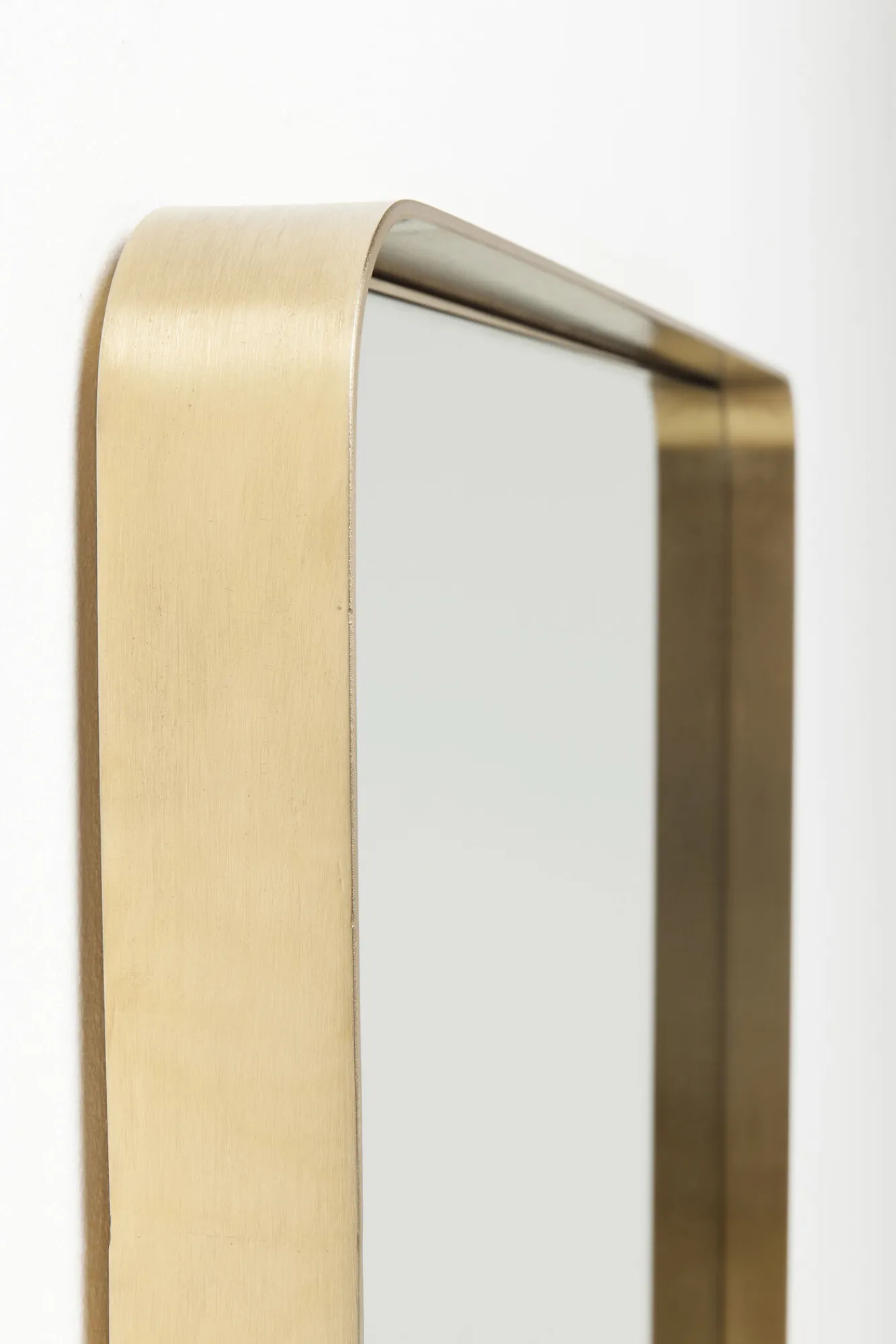 Online KARE Design Lustro wiszące Curve Rectangular 120x80 cm mosiężne - KARE