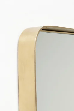 Online KARE Design Lustro wiszące Curve Rectangular 120x80 cm mosiężne - KARE