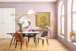 Outlet KARE Design Lustro wiszące Curve Round ∅100 cm mosiężne - KARE