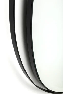 Best KARE Design Lustro wiszące do salonu rama czarna ze stali Ø80 cm - KARE