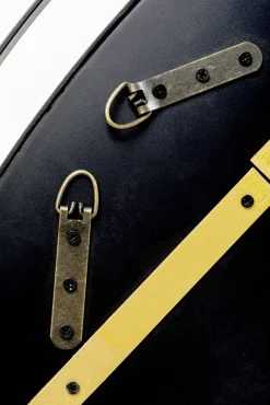 Best KARE Design Lustro wiszące do salonu rama czarna ze stali Ø80 cm - KARE