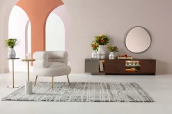 Best KARE Design Lustro wiszące do salonu rama czarna ze stali Ø80 cm - KARE