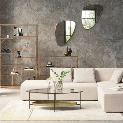 Sale KARE Design Lustro wiszące Jetset 83x56 cm złote - KARE