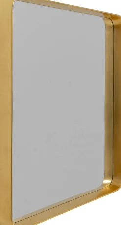 Fashion KARE Design Lustro wiszące kwadratowe ze złotą ramą 103x103 cm - KARE