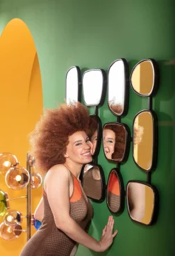 Best KARE Design Lustro wiszące odwracalne rama stalowa czarna 80x114 cm - KARE