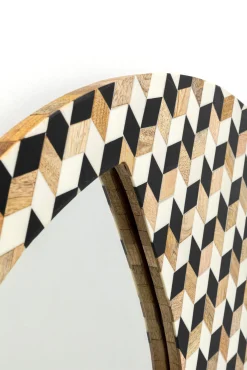 Best KARE Design Lustro wiszące okrągłe MDF i żywica epoksydowa Ø67 cm - KARE