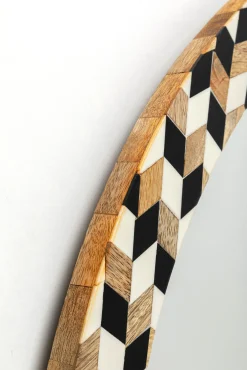 Best KARE Design Lustro wiszące okrągłe MDF i żywica epoksydowa Ø67 cm - KARE