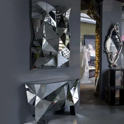 Fashion KARE Design Lustro wiszące Prisma 140x105 cm srebrne - KARE