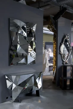 Fashion KARE Design Lustro wiszące Prisma 140x105 cm srebrne - KARE