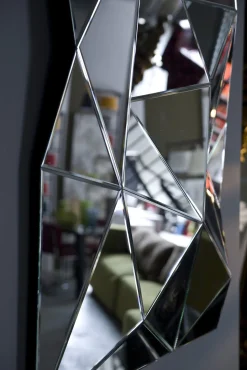 Fashion KARE Design Lustro wiszące Prisma 140x105 cm srebrne - KARE